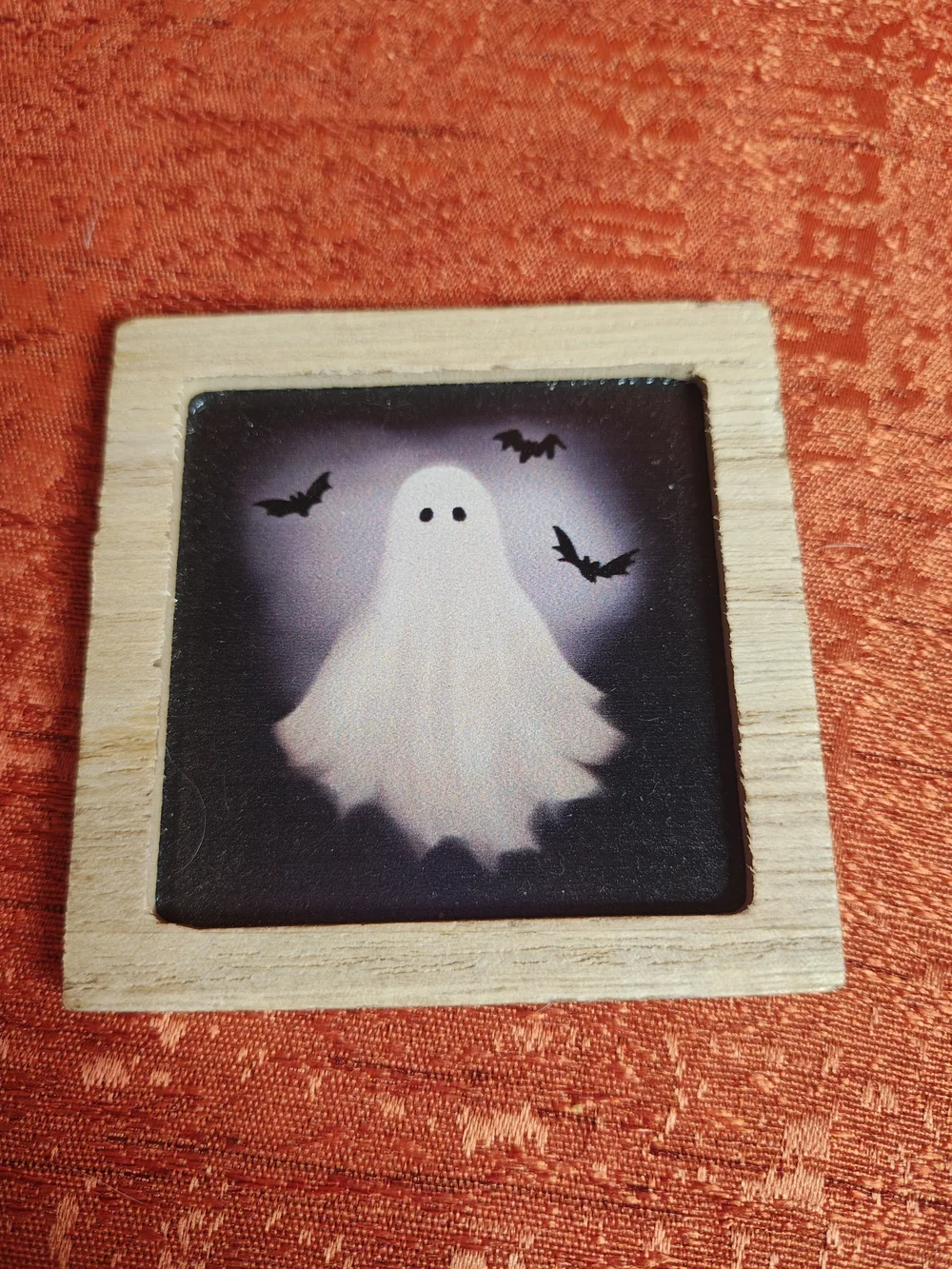 Wooden Framed Magnet Ghost Tiles - Decorative Small